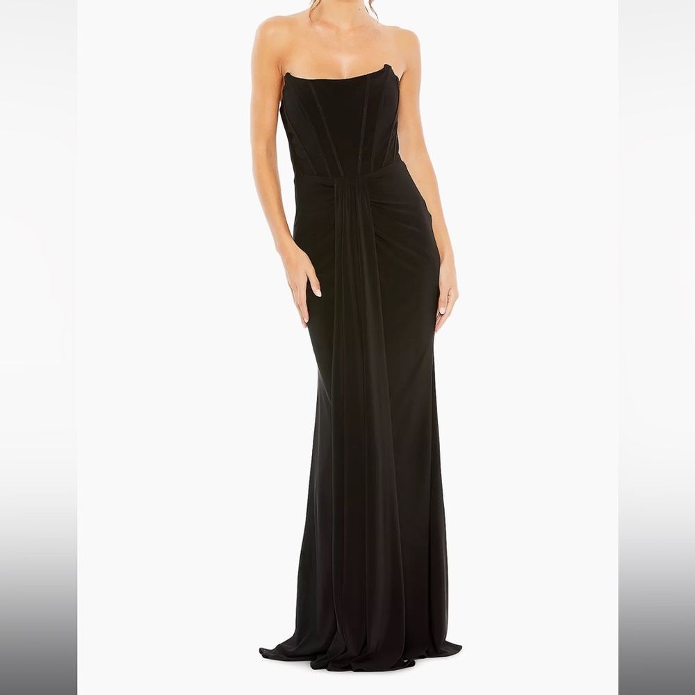 Mac Duggal Leena Strapless Jersey Gown